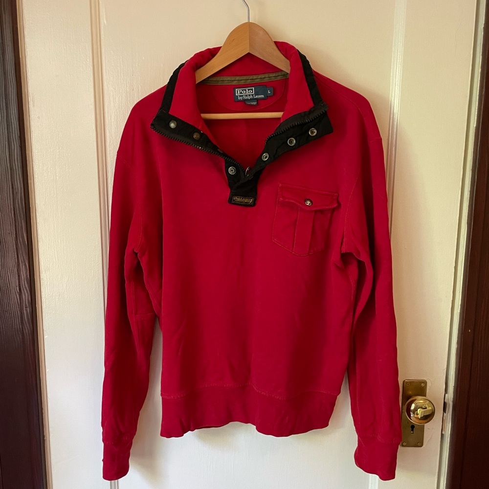 Polo Ralph Lauren Half button sweater Sz L